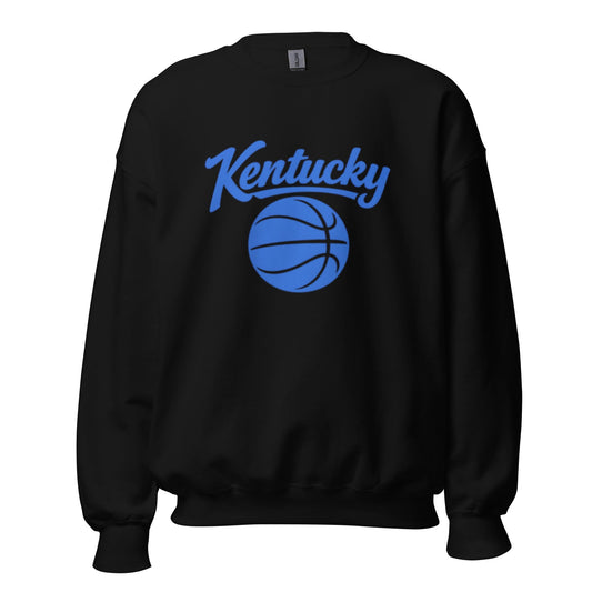Kentucky Script Basketball Sweatshirt | Royal Blue Design | Unisex Fleece