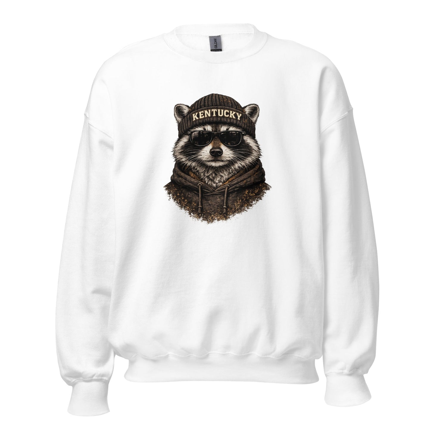 Kentucky Streetwear Sweatshirt | Urban Raccoon Design | Classic Fit