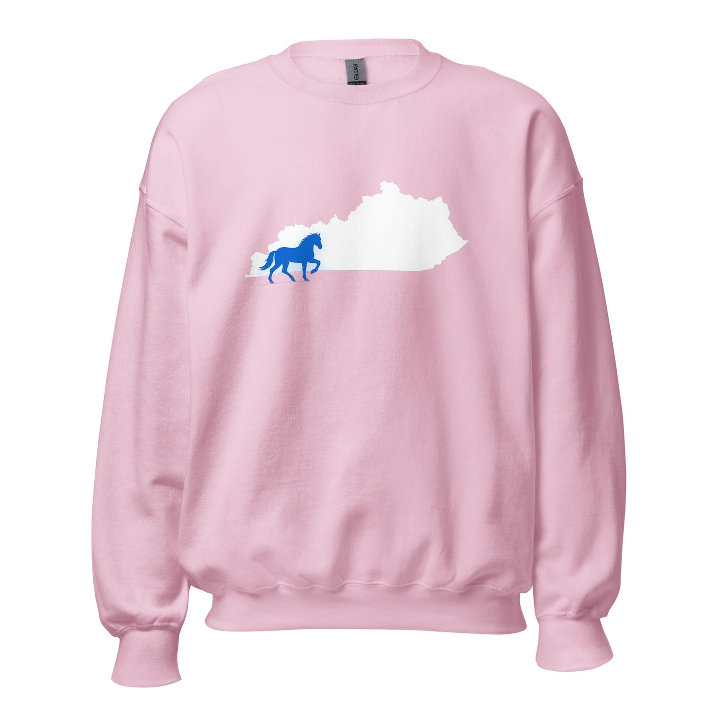 Kentucky Sweatshirt | Blue Horse State Silhouette | Unisex Classic Fit
