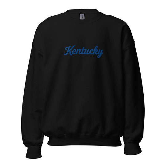 Kentucky Sweatshirt | Blue Script Typography | Unisex Fleece