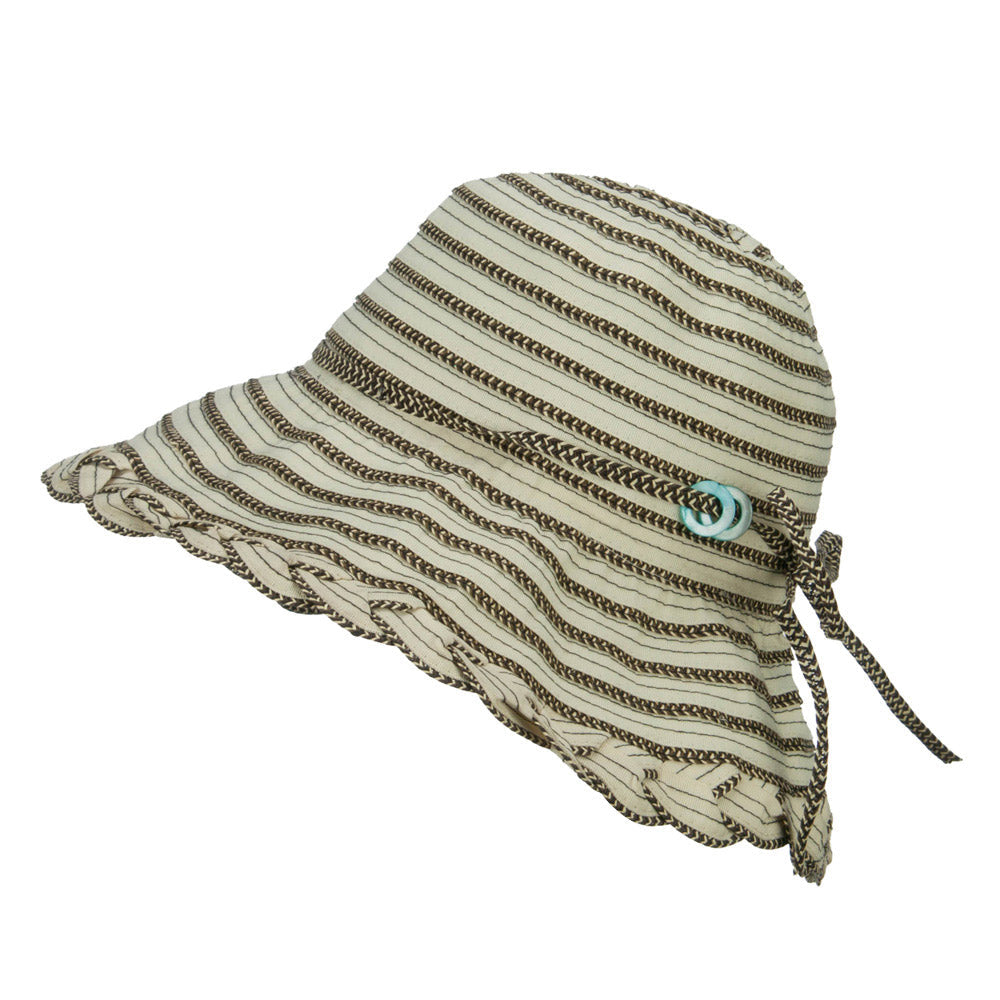 Classic Braid Striped Bucket Hat