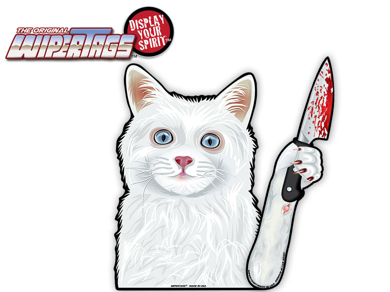 Killer Kitty with a Knife WiperTags