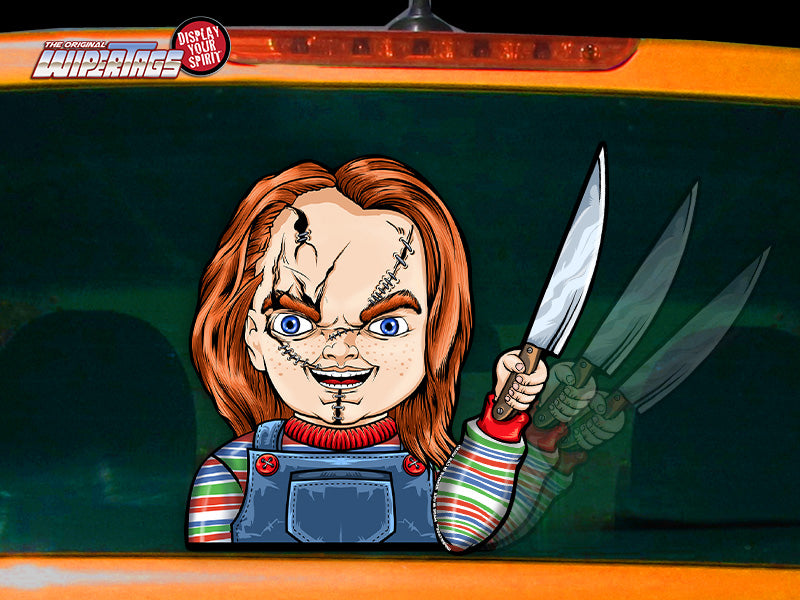 Killer Doll with a Knife WiperTag