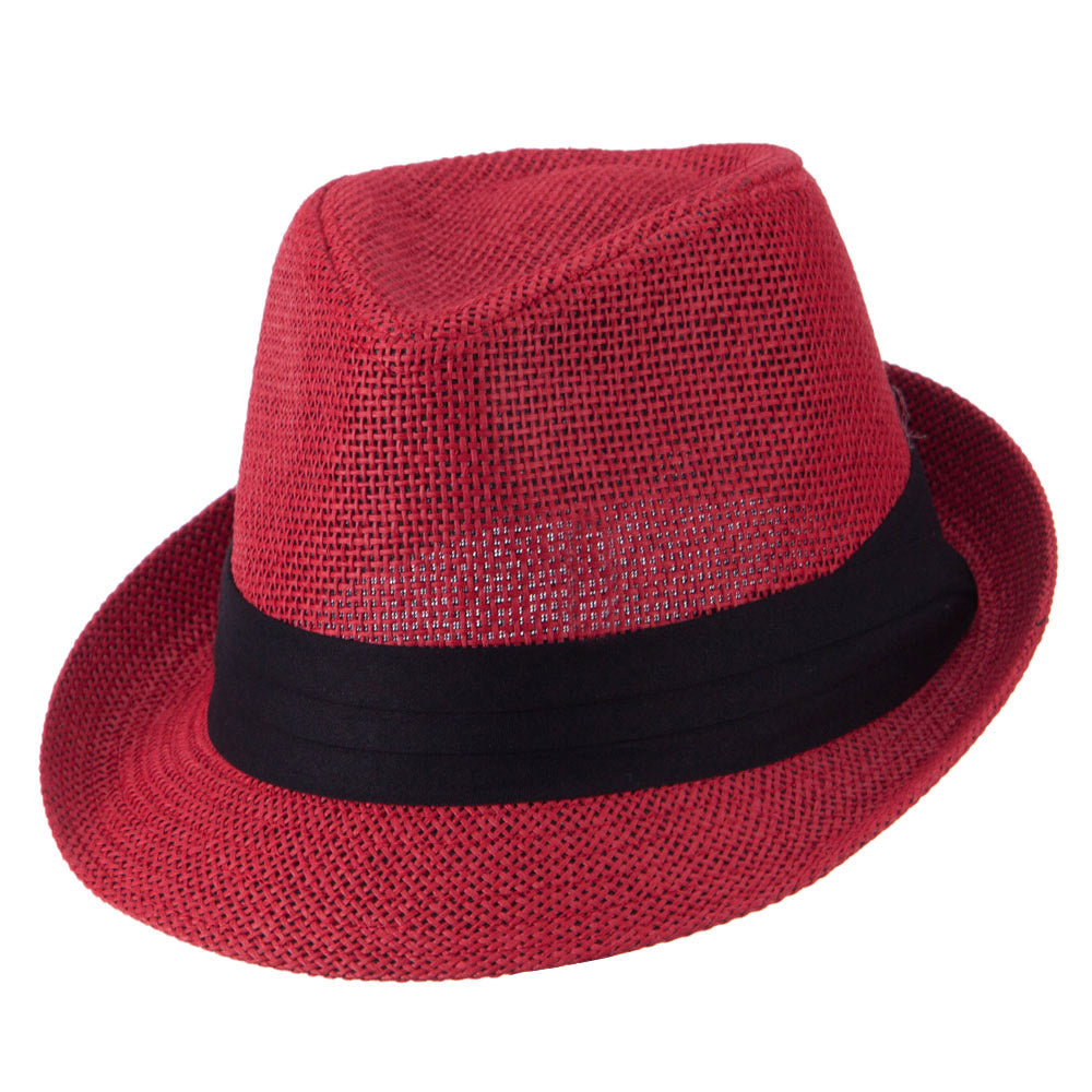 Kid's Paper Straw Black Band Fedora