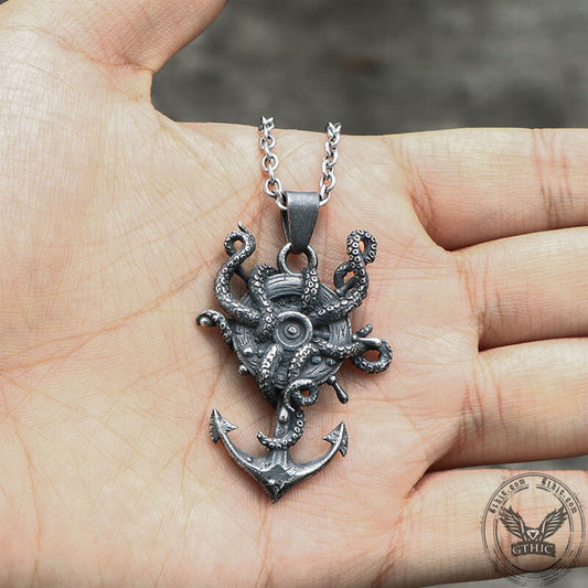 Kraken Octopus Stainless Steel Marine Pendant