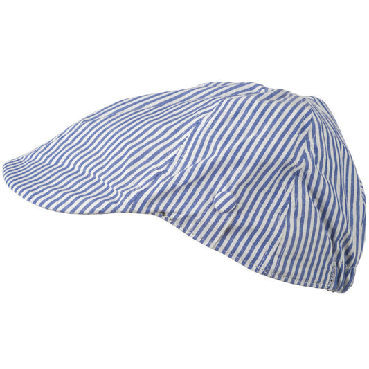 Boy's Light Blue Striped Driving Cap