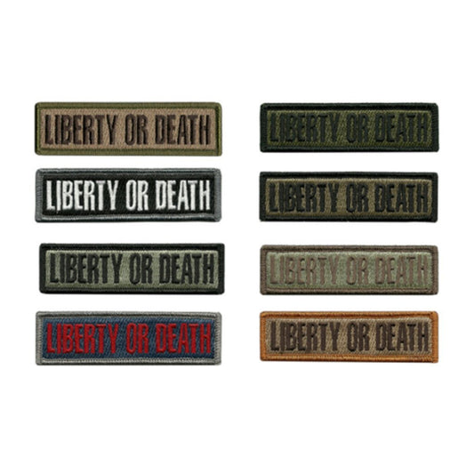 Liberty Or Death Text Morale Patches (Back of Hat)