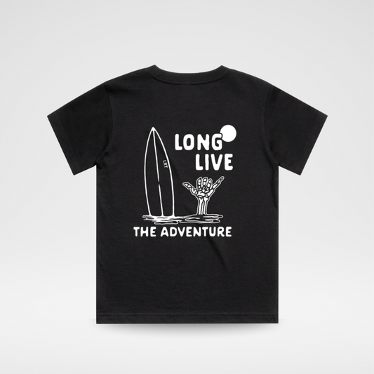 LONG LIVE THE ADVENTURE TEE - BLACK
