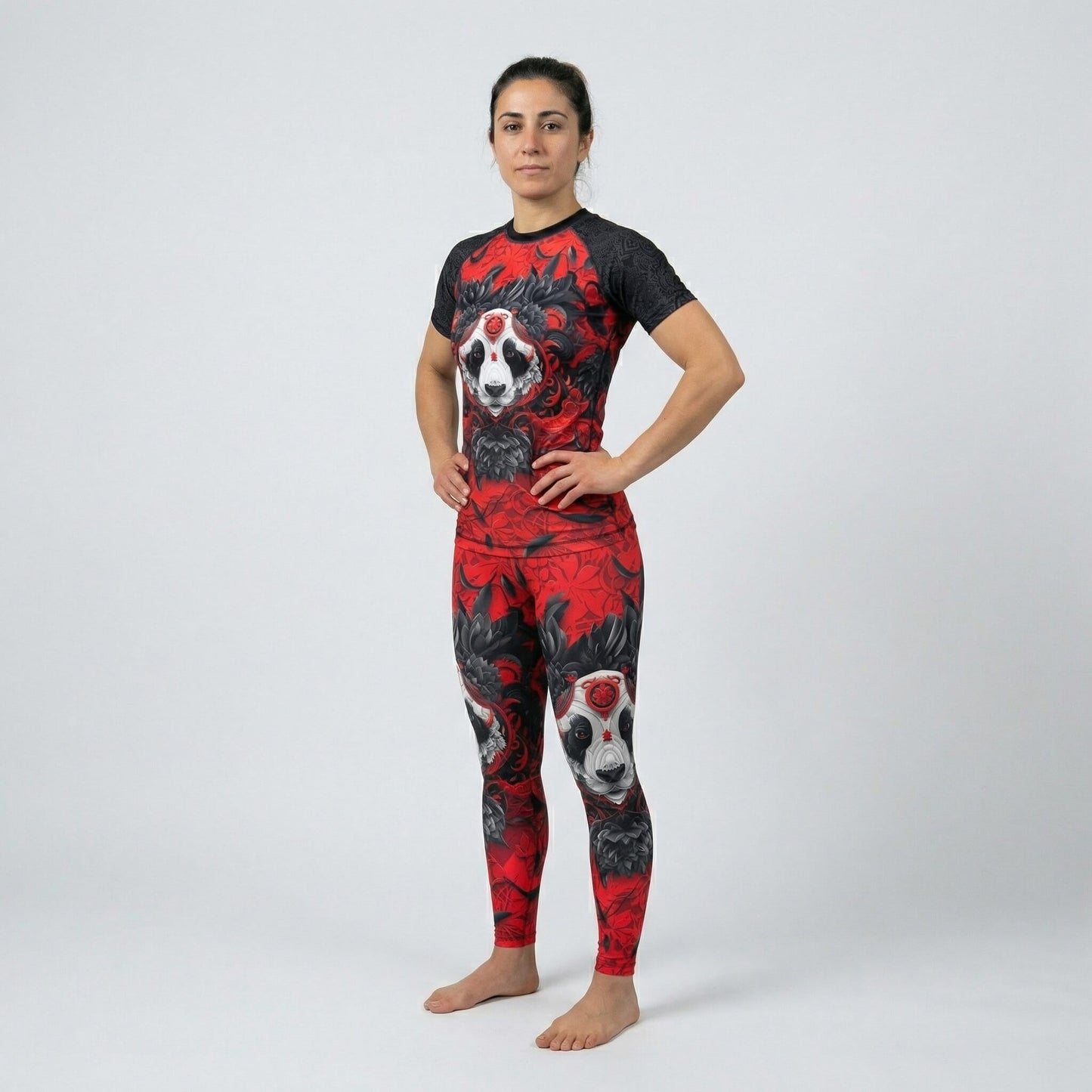LOTUS PANDA WOMEN SHORT SLEEVE RASH GUARD