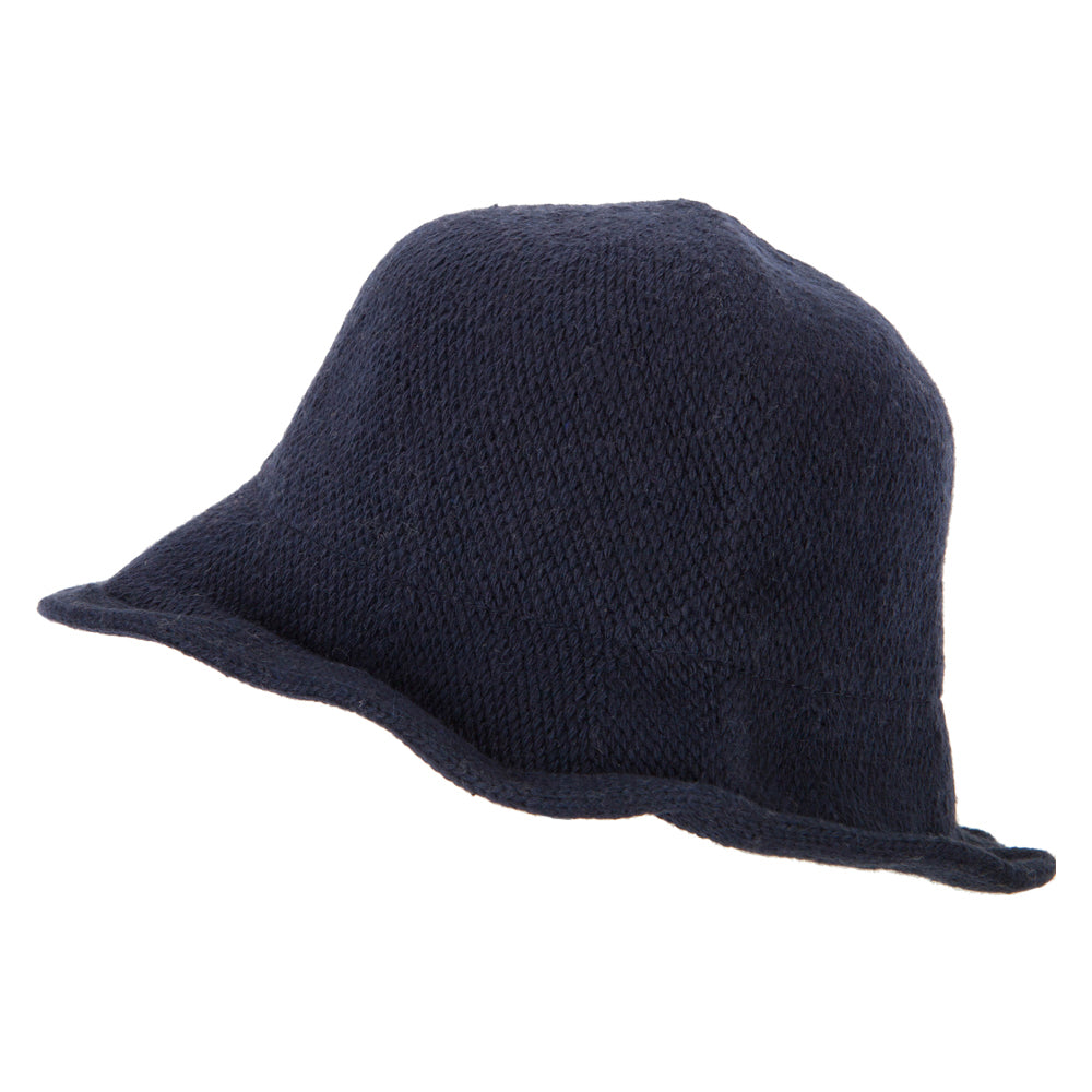 Ladies Wool Wired 3 Inch Brim Bucket Hat