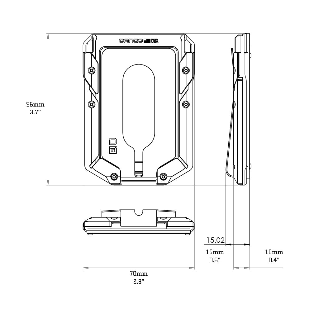 M4 Maverick™ Rail Wallet with Titanium Clip