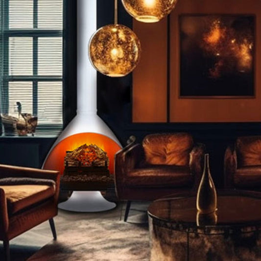 Malm Zircon 34-Inch Freestanding Electric Fireplace