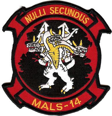 MALS-14 USMC Patch - NULLI SECUNDUS - Marine Aviation Logistics Squadron