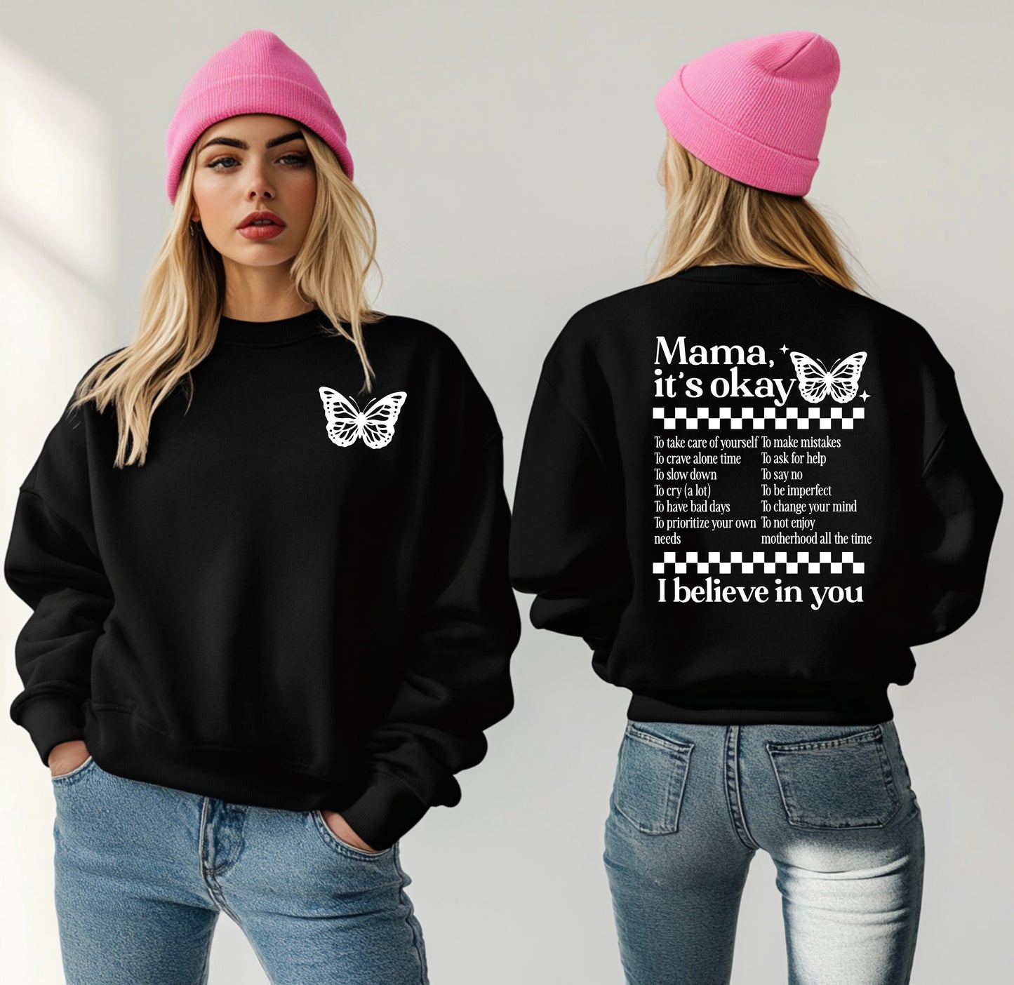 Mama, It's Okay Crewneck Sweatshirt