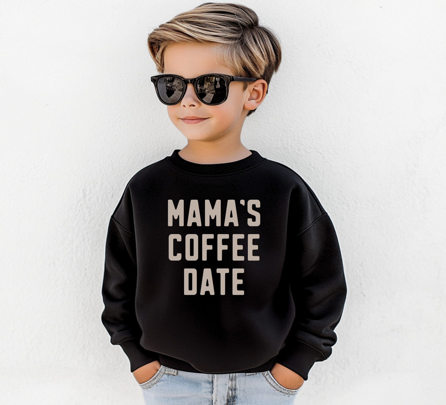 Mama's Coffee Date Toddler Crewneck Sweatshirt
