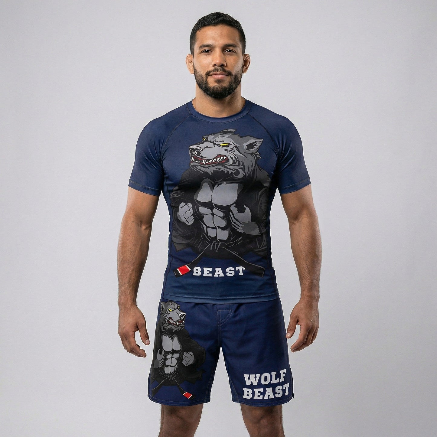 WOLF BEAST SHORT SLEEVE RASH GUARD