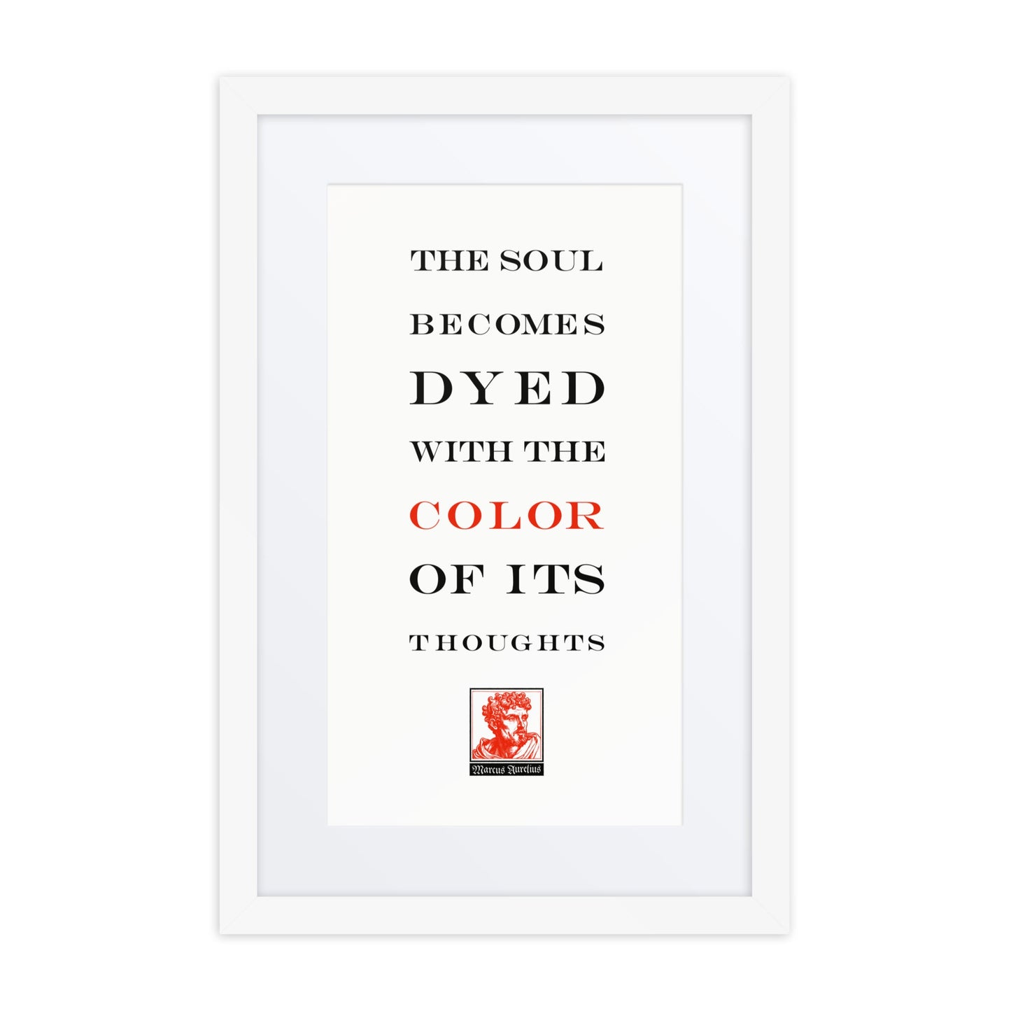 Marcus Aurelius Dyed Soul Framed Print