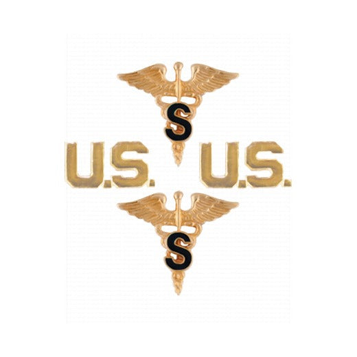 Medical Specialist Branch Insignia Set with U.S. Letters