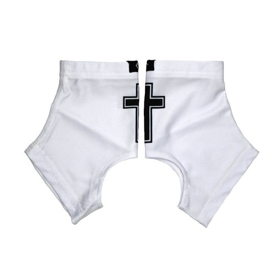 Faith Cross White Cleat Covers (Spats)