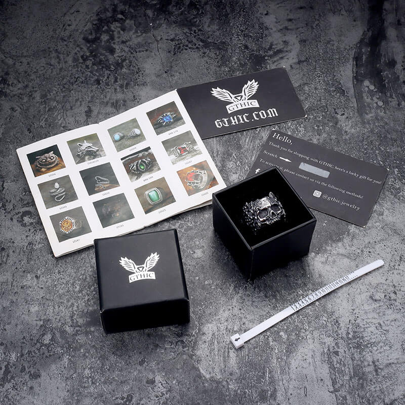 Mexican Flower Stainless Steel Sugar Skull Ring