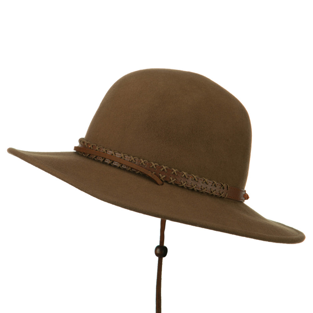 Men's Wool Felt Large Brim Fedora