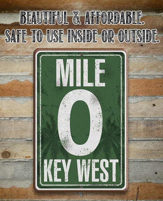 Mile Zero Miami - Metal Sign