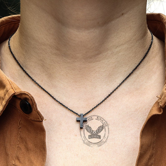 Minimalist Cross Stainless Steel Necklace