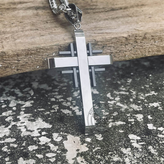 Minimalist Cross Stainless Steel Pendant