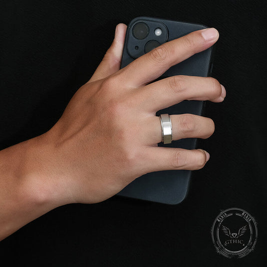 Minimalist Octagonal Nut Stainless Steel Spinner Ring