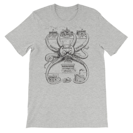 Federal Reserve Octopus Vintage Short-Sleeve Graphic T-Shirt