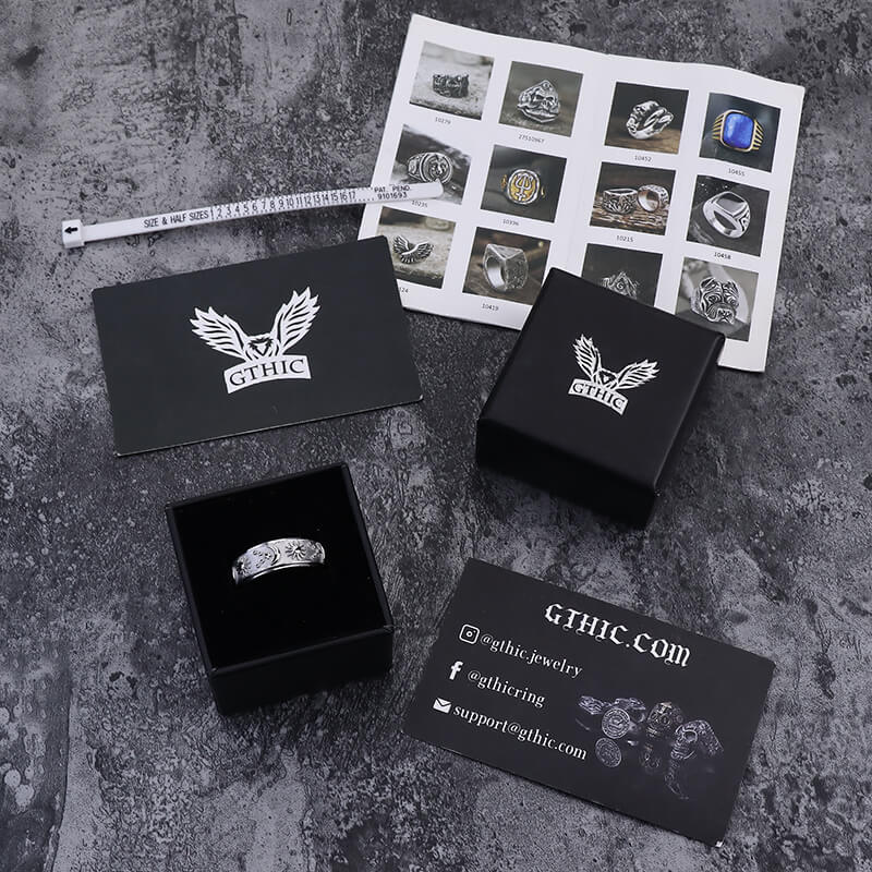 Moon Star Sun Stainless Steel Spinner Ring