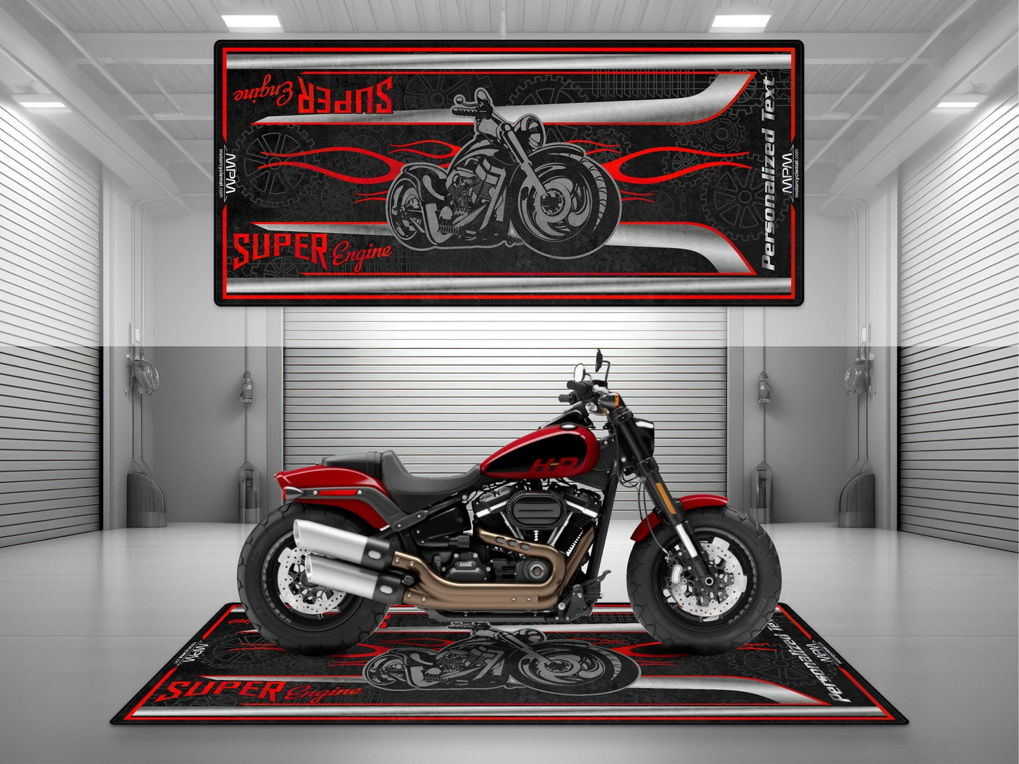 MPM Motorcycle Mat for American Motorcycles - U1203