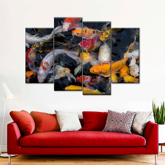 Abundant Koi Fish Wall Art