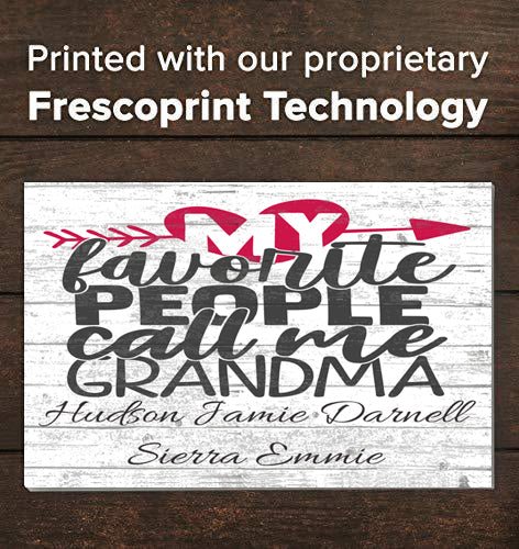 My Favorite People Call Me Grandma Sign with Grandkid's Names