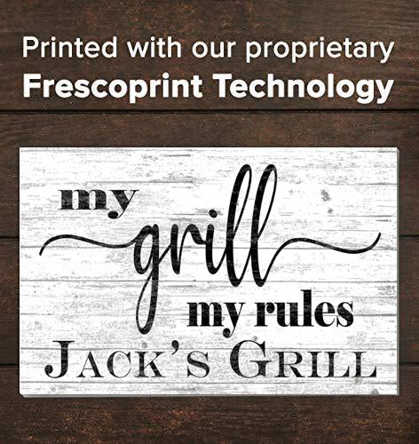 My Grill My Rules Custom Sign for Dad, Mom, Grandpa, Father's Day Gift Idea