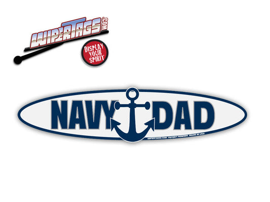 Navy Dad Anchor WiperTags