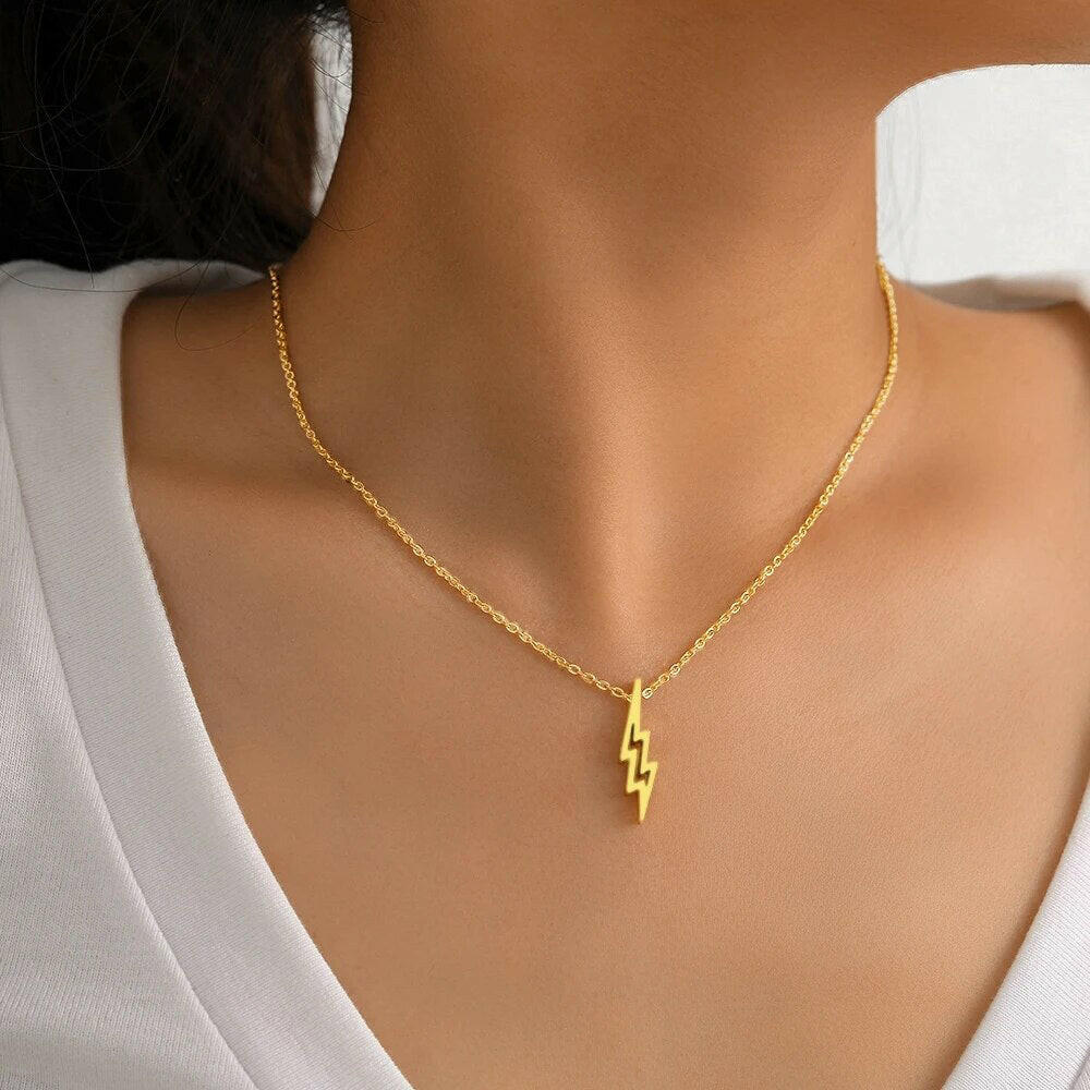 Hollow Bolt Necklace