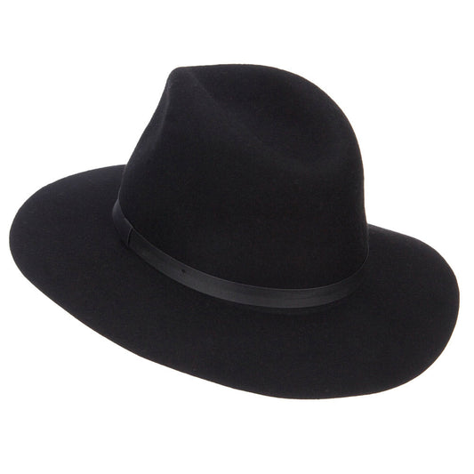 Women's Leather Band Wool Fedora