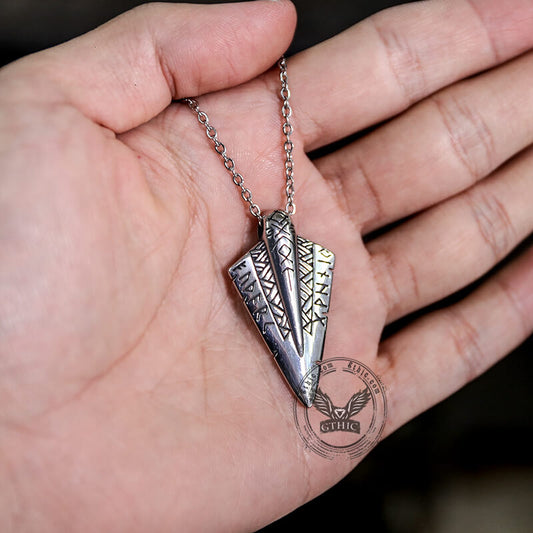 Nordic Spear Of Odin Stainless Steel Viking Pendant