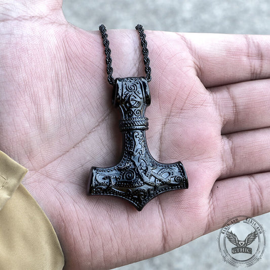 Nordic Thor’s Hammer Stainless Steel Pendant