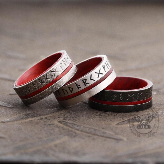 Norse Viking Runes Stainless Steel Ring