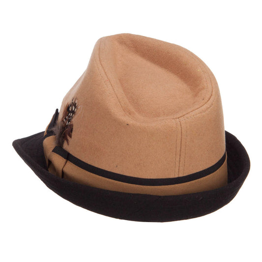 Two Tone Fedora with Feather