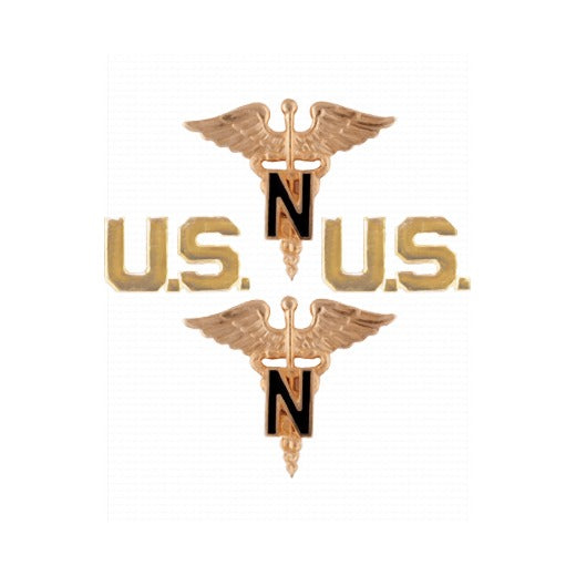 Nurse Branch Insignia Set with U.S. Letters