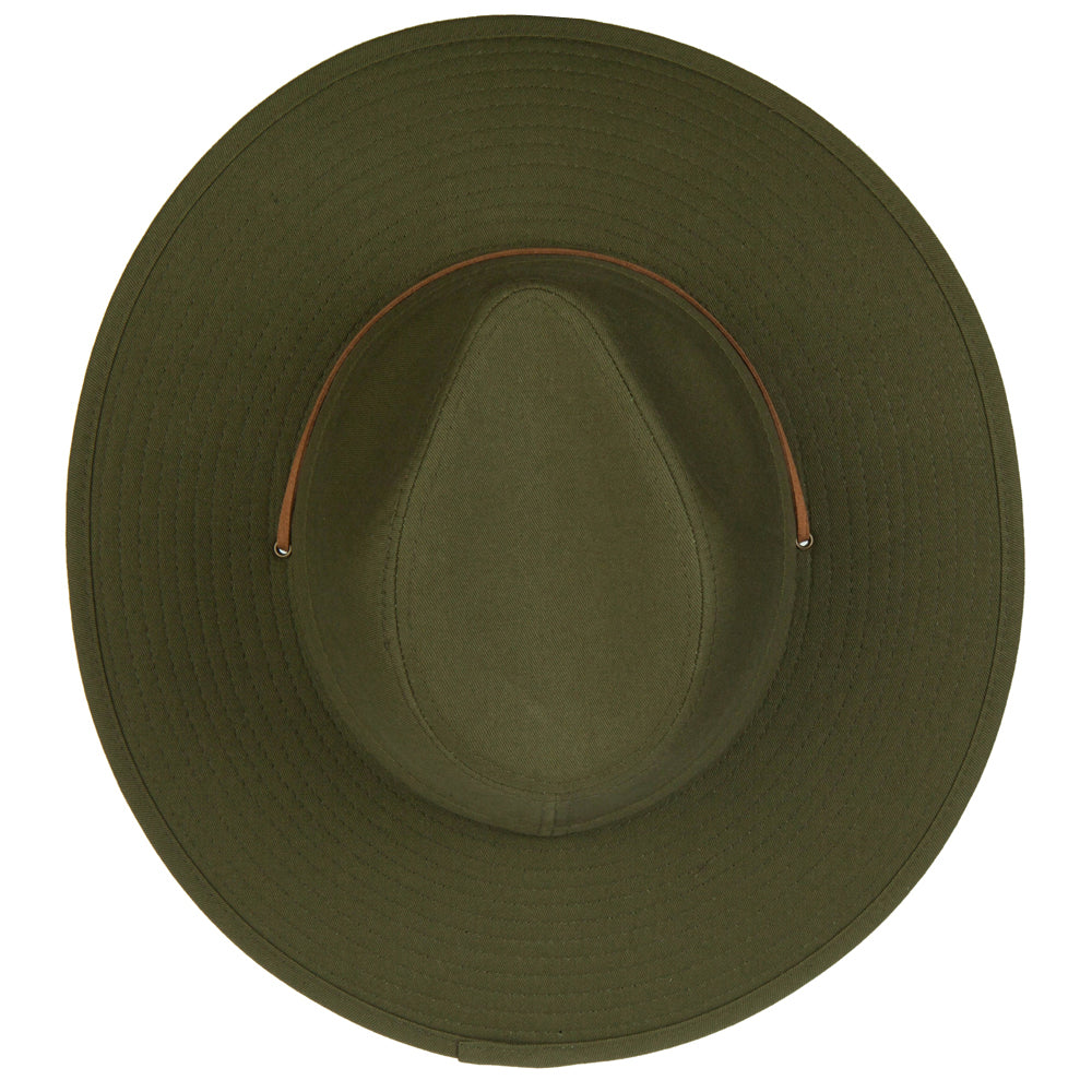 Men's Cotton Canvas Outback Style Fedora Hat
