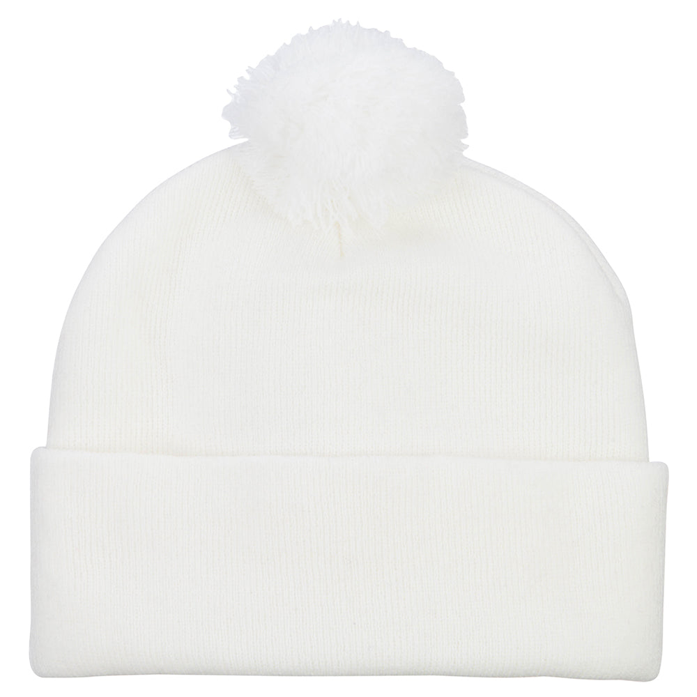 Pom Acrylic Cuff Long Beanie