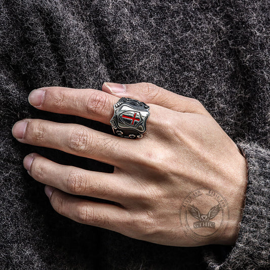 Paladin Shield Stainless Steel Ring
