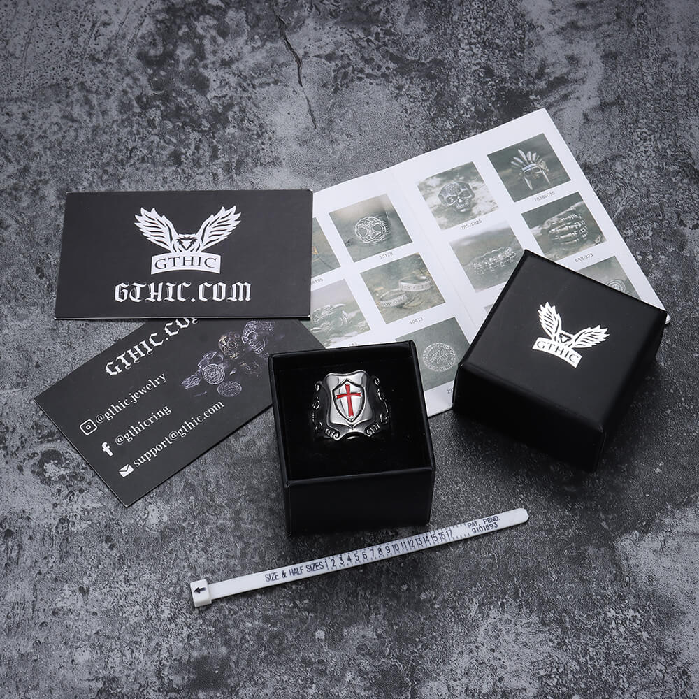 Paladin Shield Stainless Steel Ring