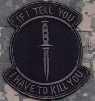 If I Tell You I Have to Kill You Morale Patch - Hook Fastener