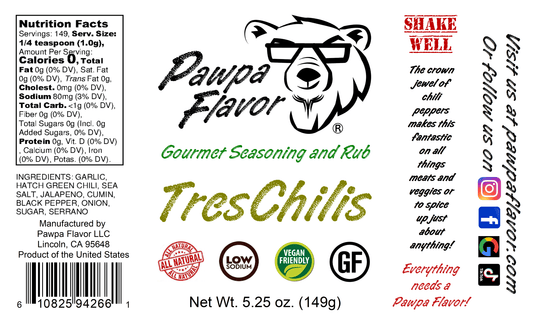 Pawpa Flavor Tres Chilis