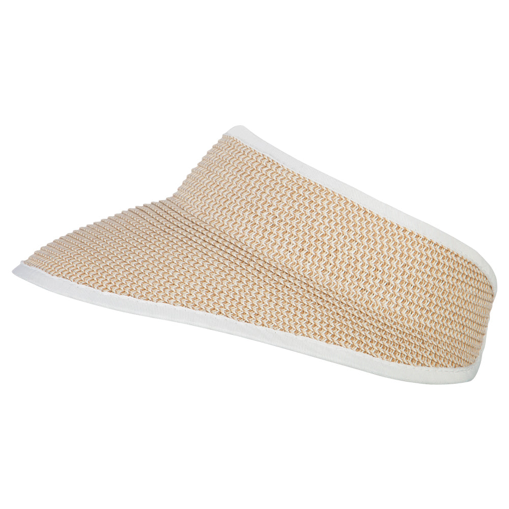 UPF 50+ Women's Paper Braid Elastic Back Visor